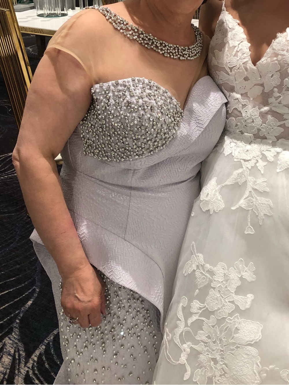 Embellished Illusion Neck Mother of the Bride/Groom Dress in Light Lavender